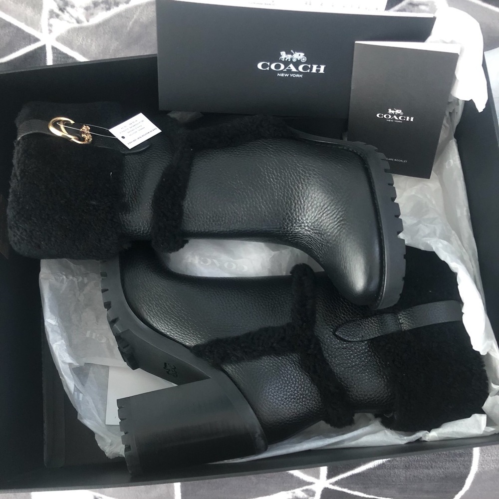 Coach Harlie Leather Boots